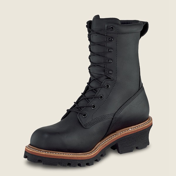 Botas de Seguridad Red Wing Hombre Negros - Loggermax - 9-Inch Waterproof Toe Logger - 501-QERMIH